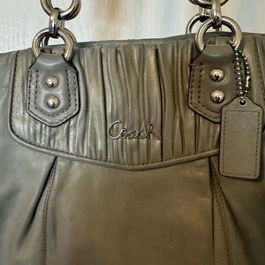 Great Condition! COACH Ashley Gray Leather Satchel